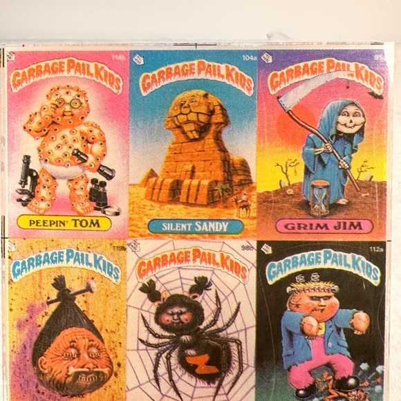 Rare Vtg MCM 1986 Six Different Images Of Garbage Pail Kids Carnival Prize Glass - Picture 8 of 15
